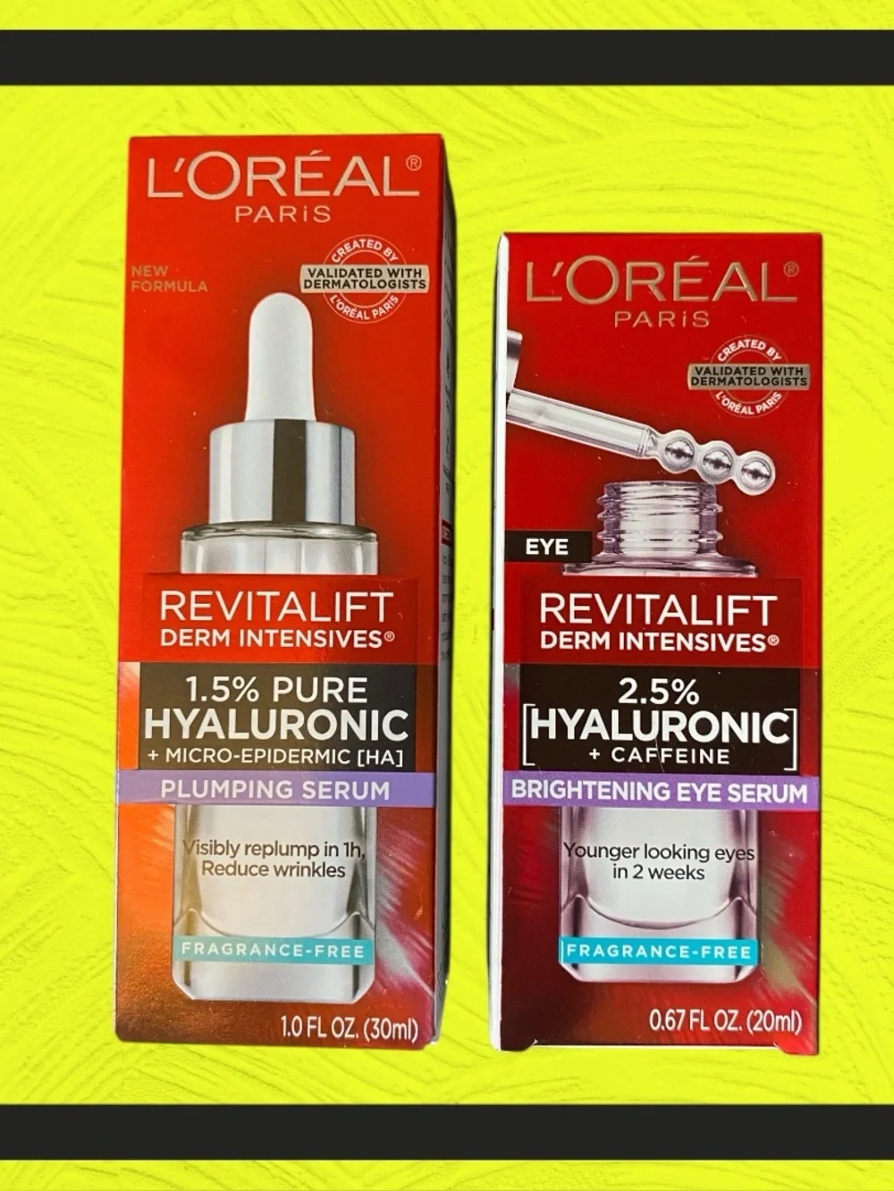 L'Oreal Revitalift Derm Intensives - Red Packaging Hyaluronic Serums